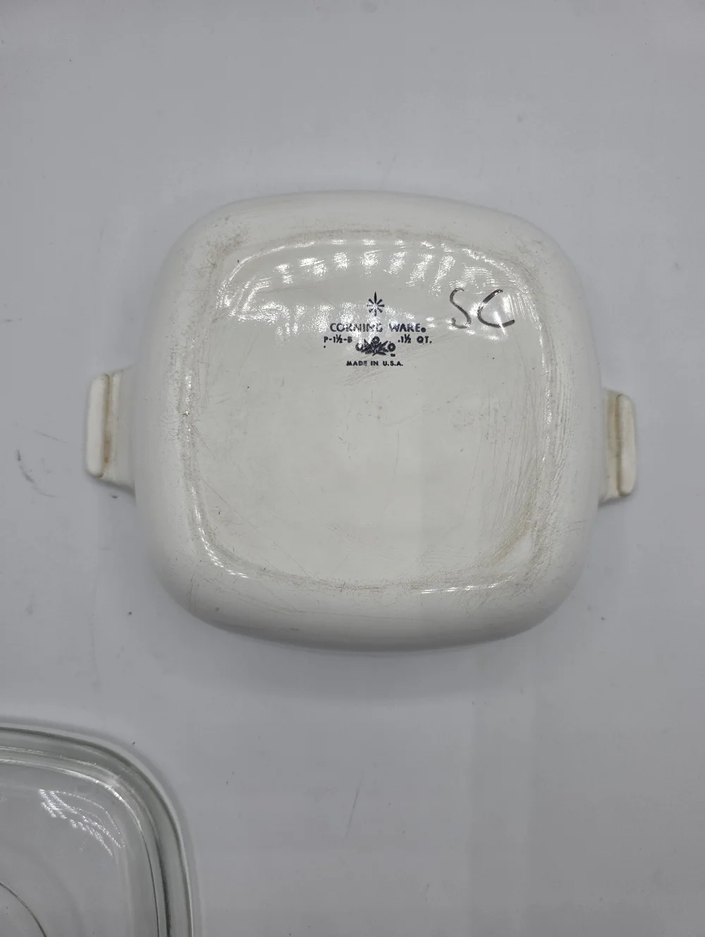 Corning Ware P-1 1/2- B Blue Cornflower 1.5 qt Casserole w/P-7-C-1 glass Lid Vtg